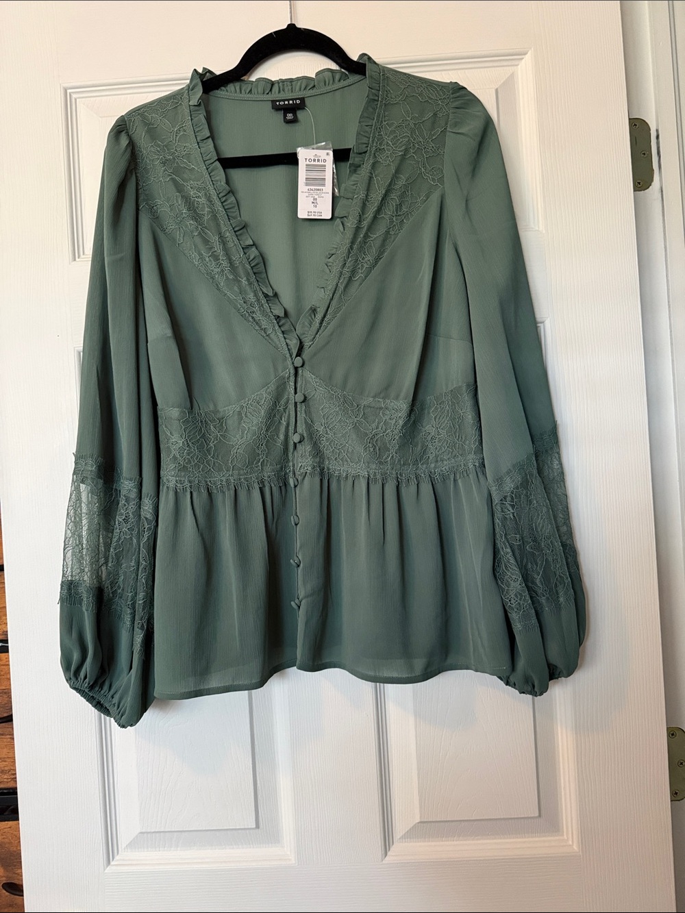 torrid Peplum Lace Mix Blouse